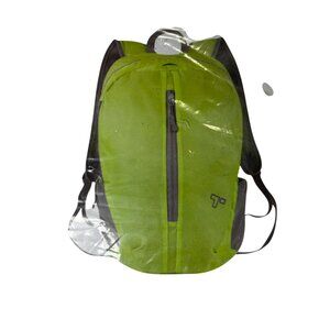 Travelon Packable Backpack 13"x19"x5.5" Foldable Water-Resistant Lime Green Gray